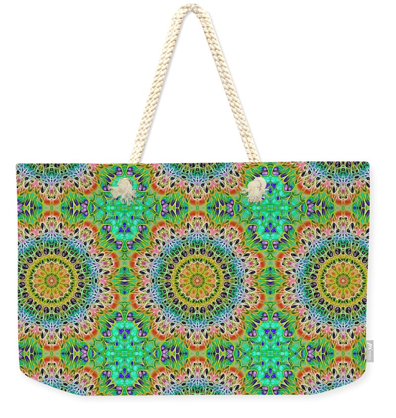 Green Orange Kaleidoscope - Weekender Tote Bag