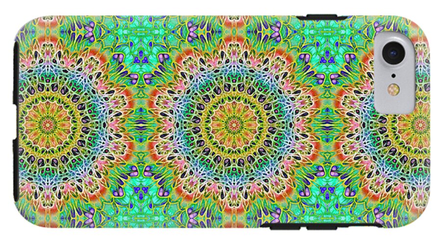 Green Orange Kaleidoscope - Phone Case