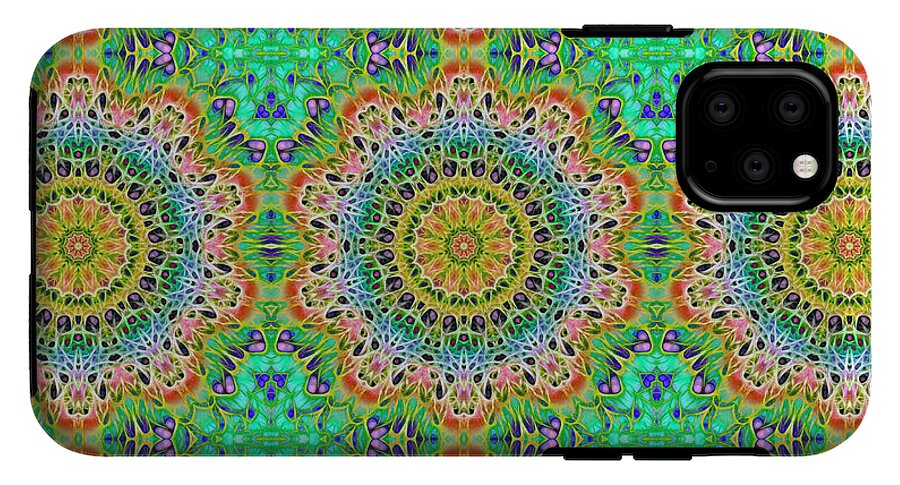 Green Orange Kaleidoscope - Phone Case