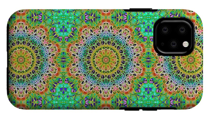 Green Orange Kaleidoscope - Phone Case