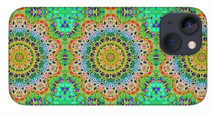 Green Orange Kaleidoscope - Phone Case