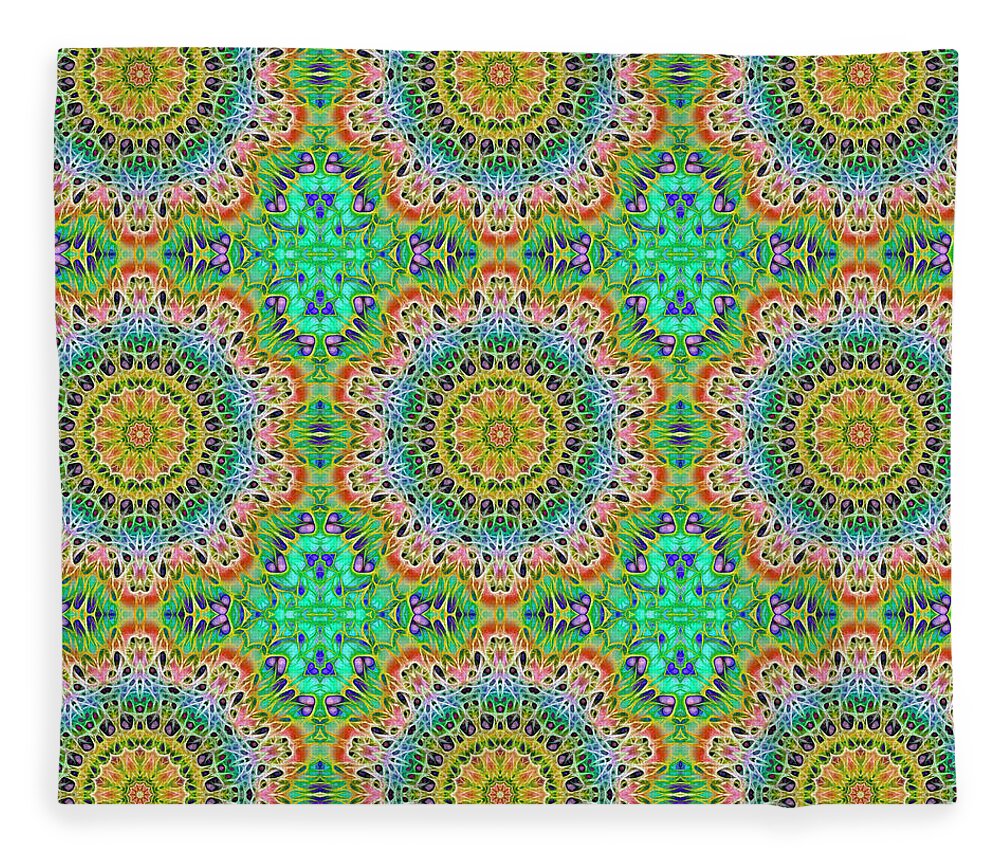 Green Orange Kaleidoscope - Blanket