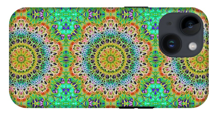 Green Orange Kaleidoscope - Phone Case