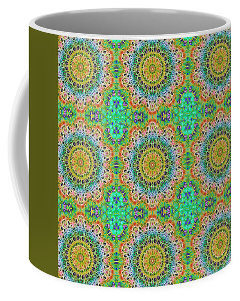 Green Orange Kaleidoscope - Mug