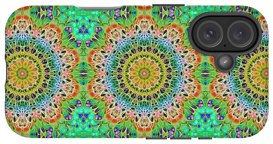 Green Orange Kaleidoscope - Phone Case