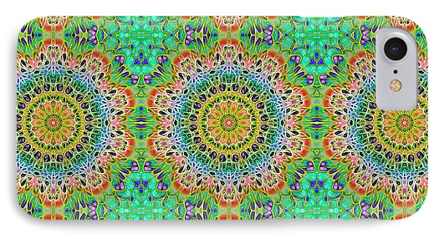 Green Orange Kaleidoscope - Phone Case