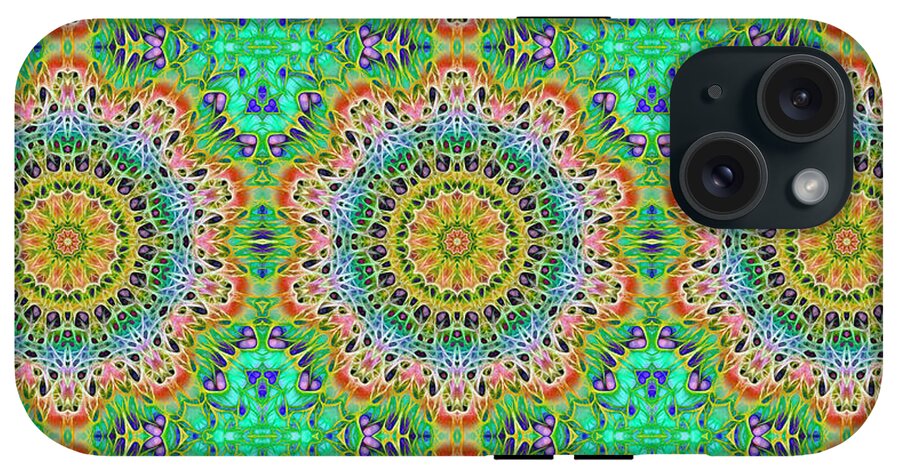 Green Orange Kaleidoscope - Phone Case