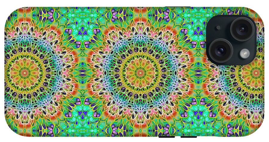 Green Orange Kaleidoscope - Phone Case