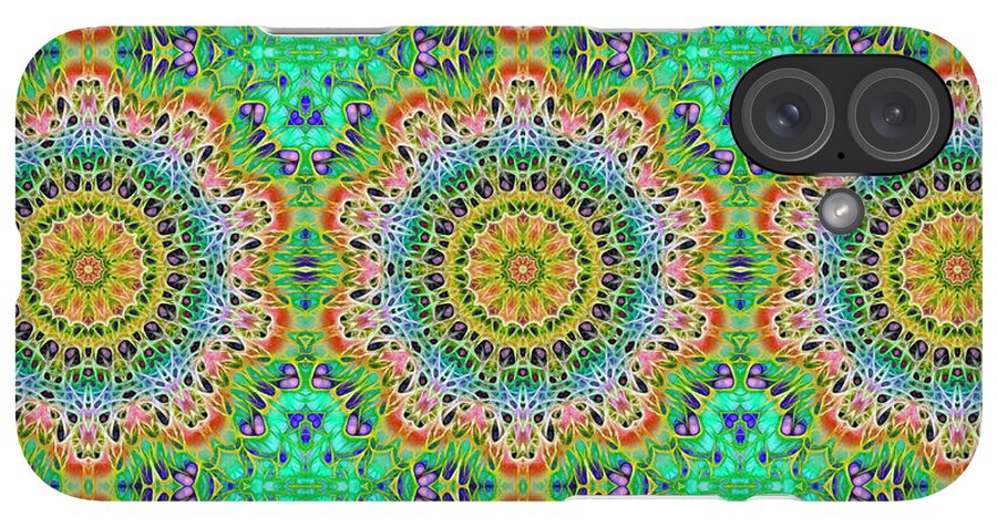 Green Orange Kaleidoscope - Phone Case