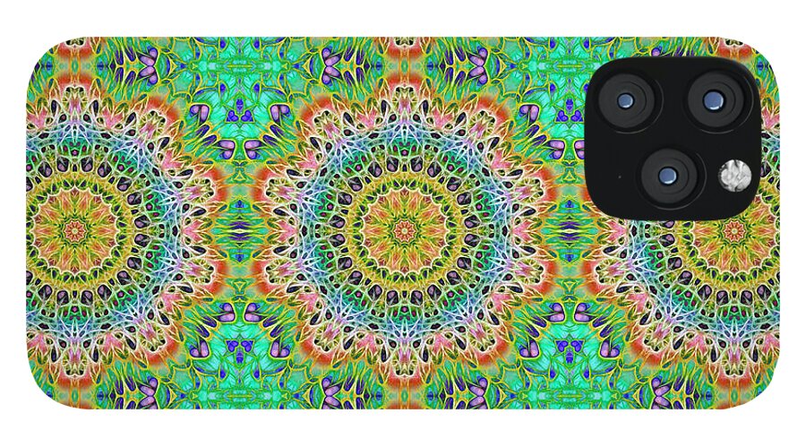 Green Orange Kaleidoscope - Phone Case