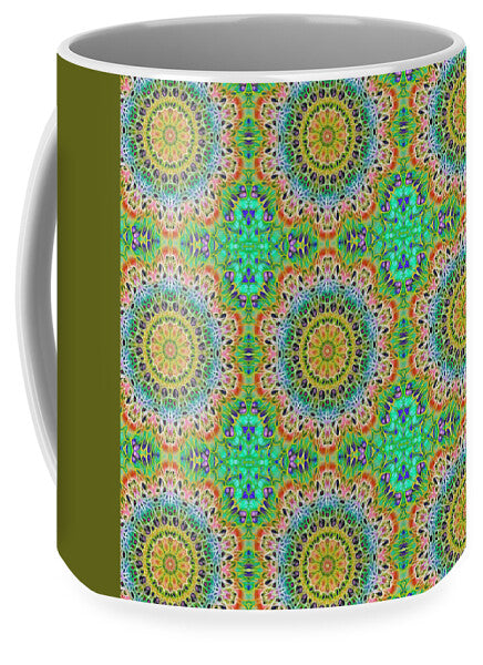 Green Orange Kaleidoscope - Mug