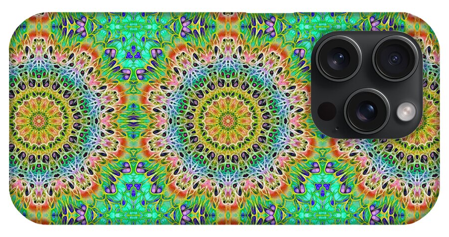 Green Orange Kaleidoscope - Phone Case