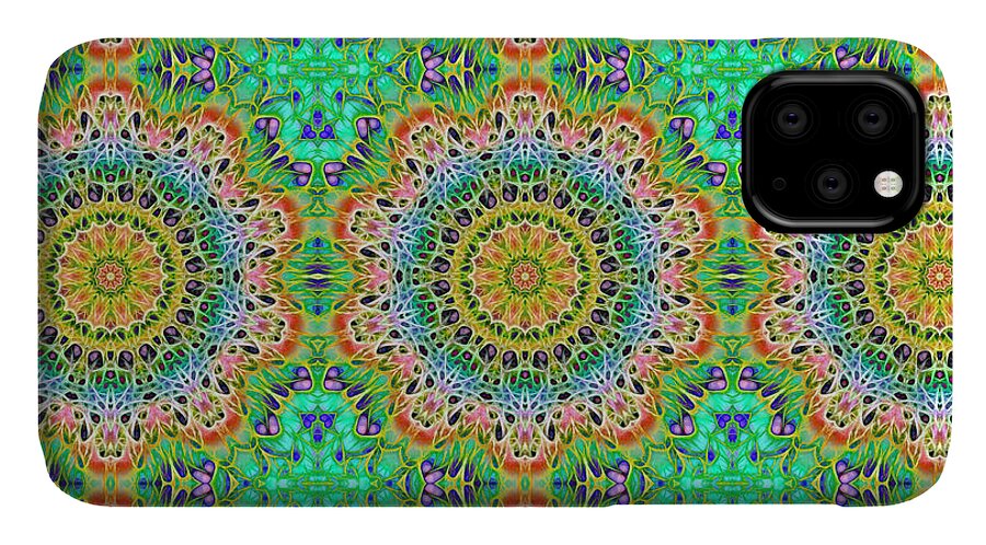 Green Orange Kaleidoscope - Phone Case