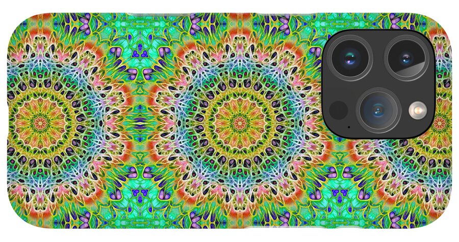 Green Orange Kaleidoscope - Phone Case