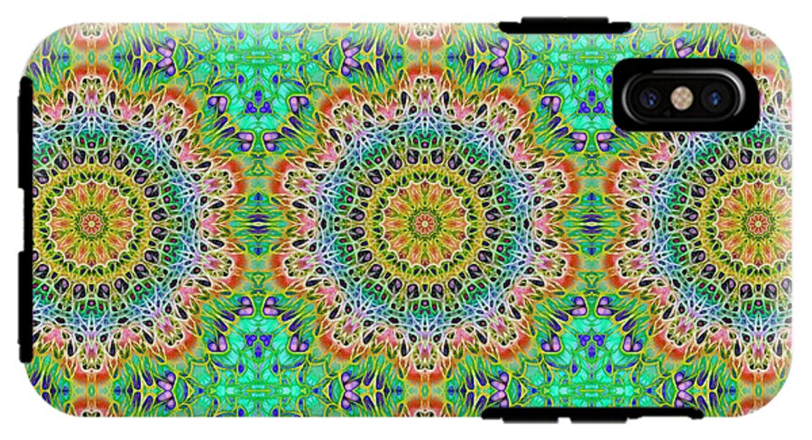 Green Orange Kaleidoscope - Phone Case