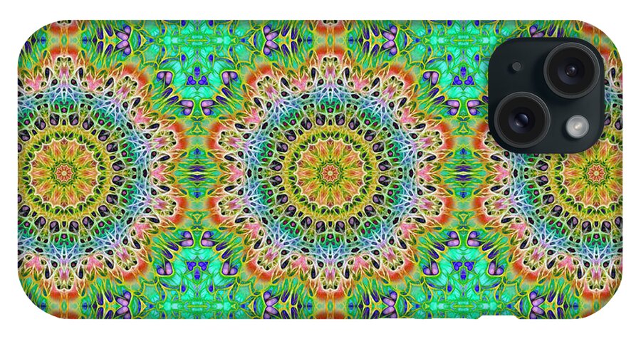 Green Orange Kaleidoscope - Phone Case