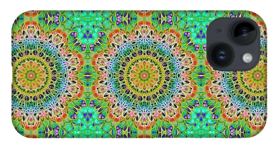 Green Orange Kaleidoscope - Phone Case