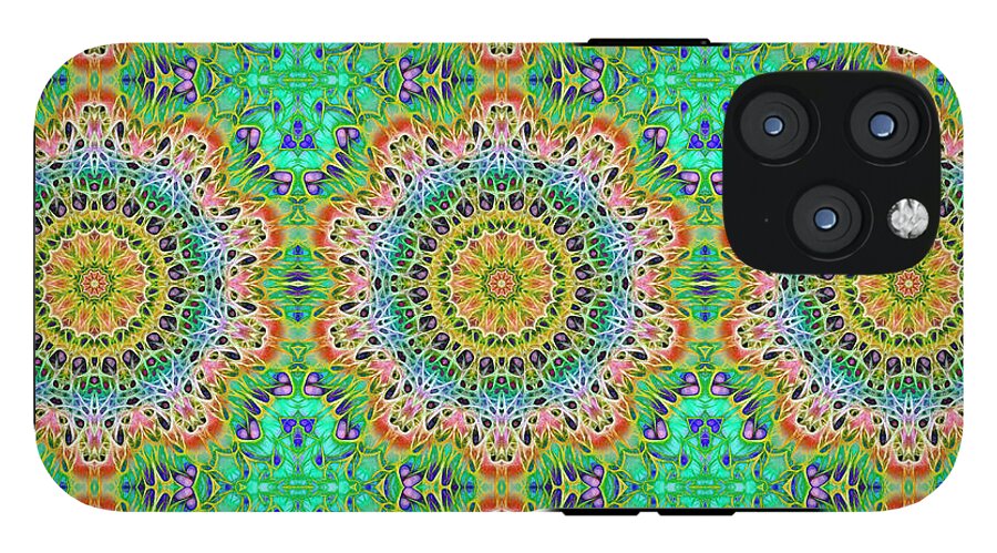 Green Orange Kaleidoscope - Phone Case