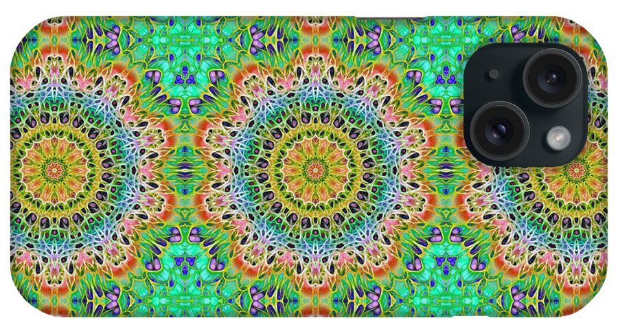 Green Orange Kaleidoscope - Phone Case