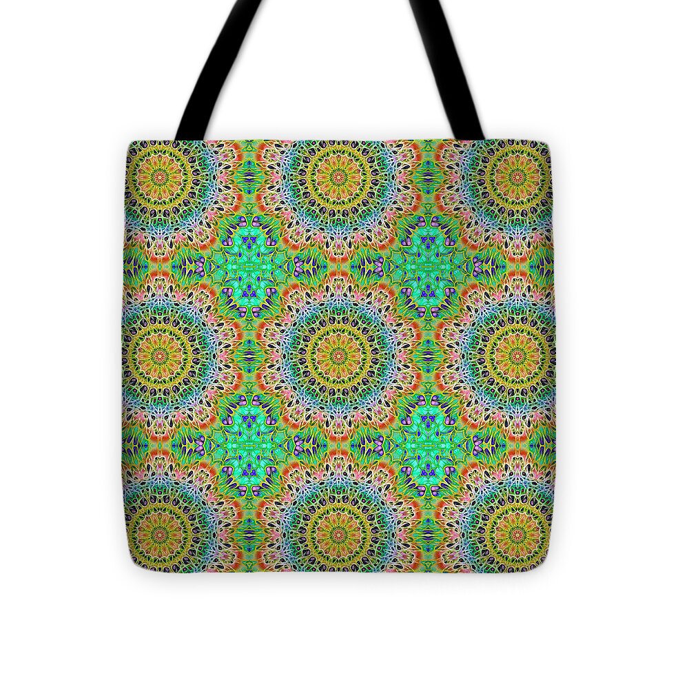 Green Orange Kaleidoscope - Tote Bag