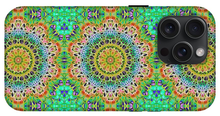 Green Orange Kaleidoscope - Phone Case