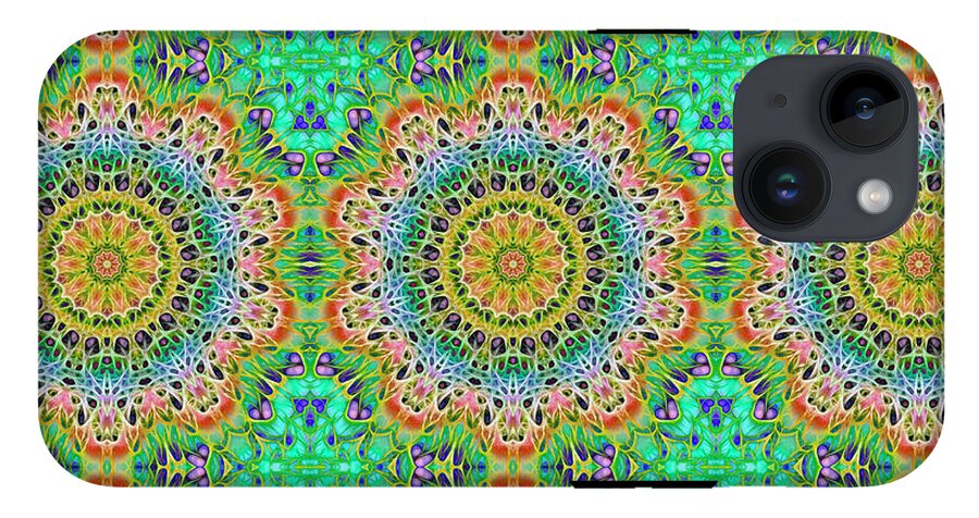 Green Orange Kaleidoscope - Phone Case