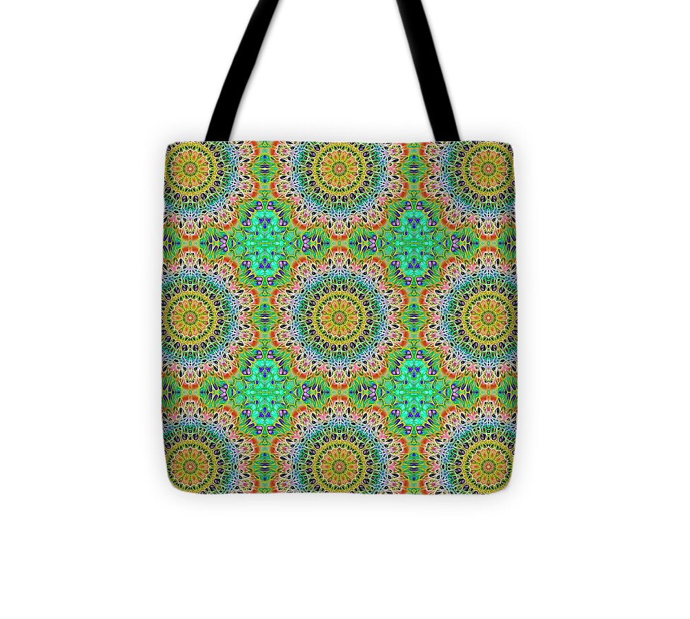 Green Orange Kaleidoscope - Tote Bag