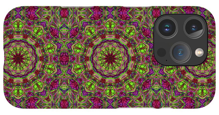 Green Pink Kaleidoscope - Phone Case