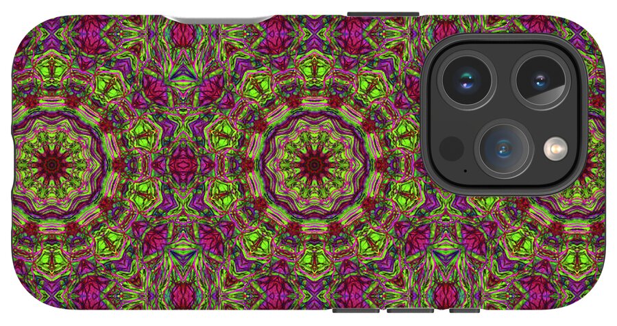 Green Pink Kaleidoscope - Phone Case