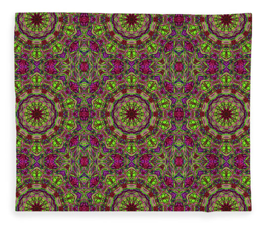 Green Pink Kaleidoscope - Blanket