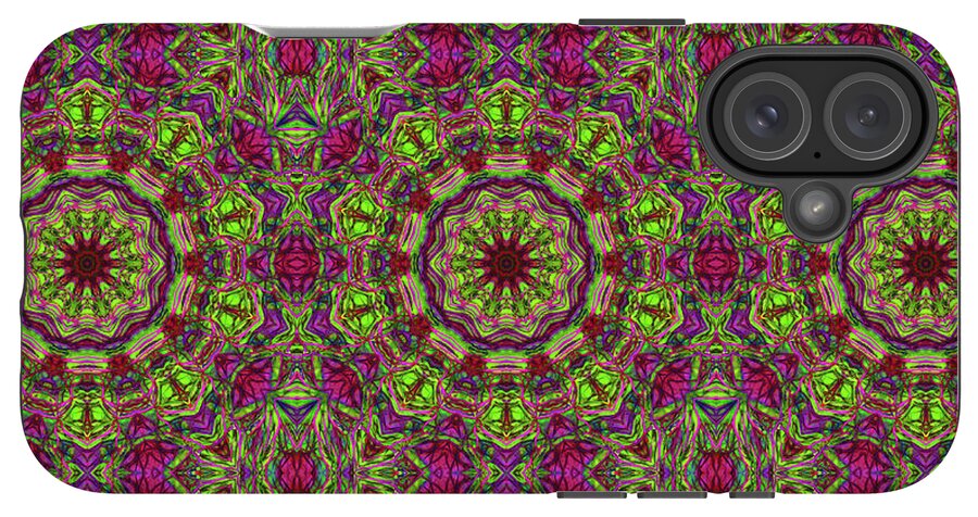 Green Pink Kaleidoscope - Phone Case