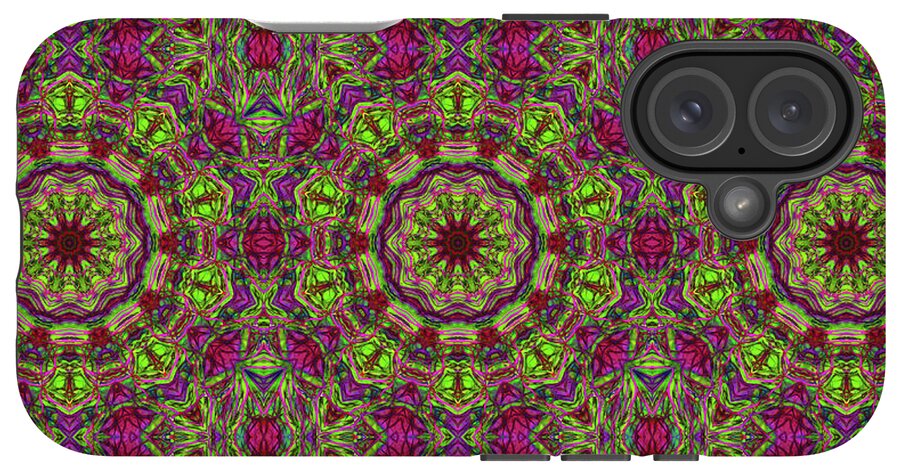 Green Pink Kaleidoscope - Phone Case