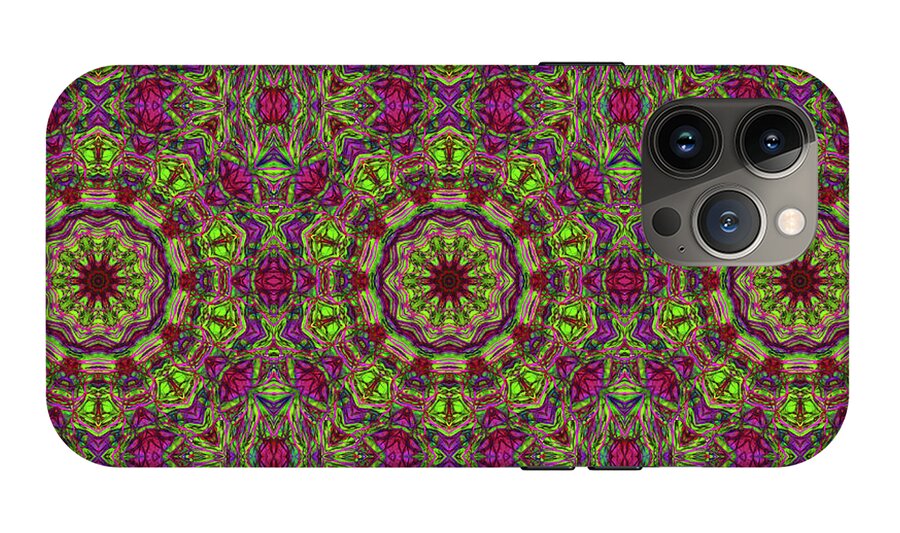 Green Pink Kaleidoscope - Phone Case