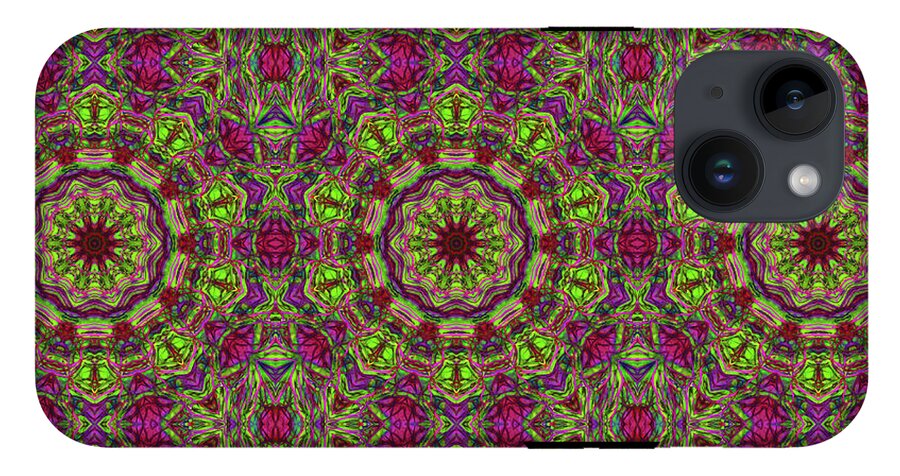 Green Pink Kaleidoscope - Phone Case