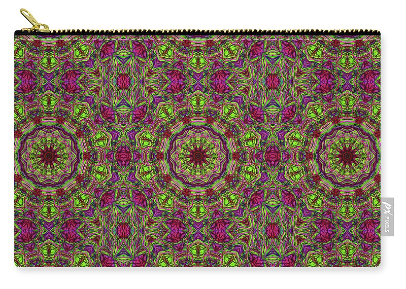 Green Pink Kaleidoscope - Zip Pouch