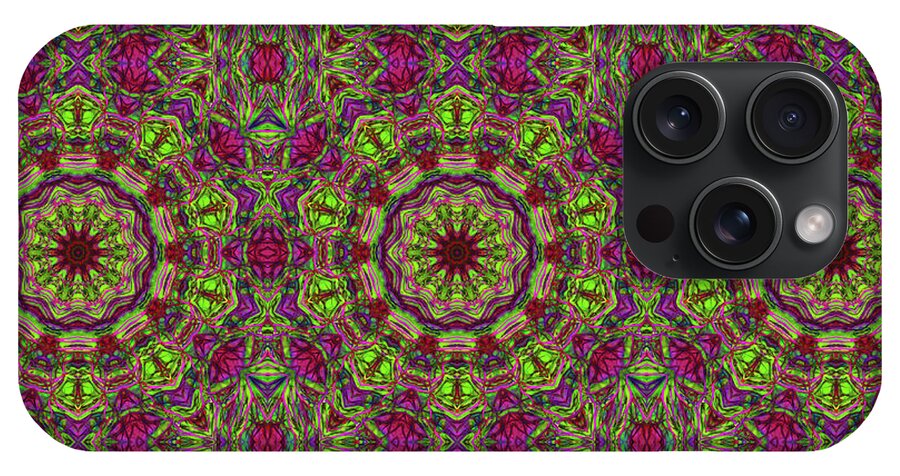 Green Pink Kaleidoscope - Phone Case