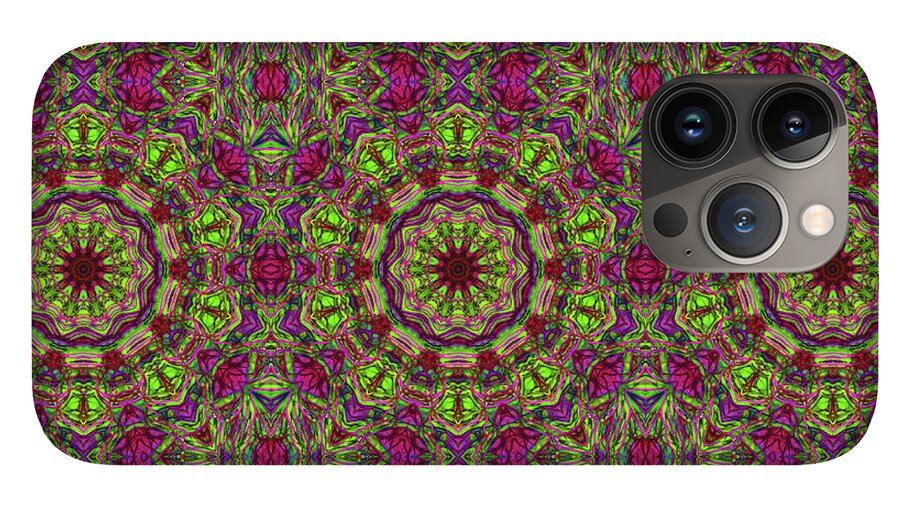 Green Pink Kaleidoscope - Phone Case