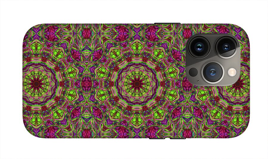 Green Pink Kaleidoscope - Phone Case