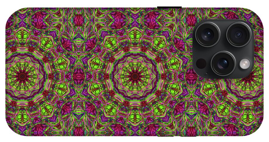 Green Pink Kaleidoscope - Phone Case