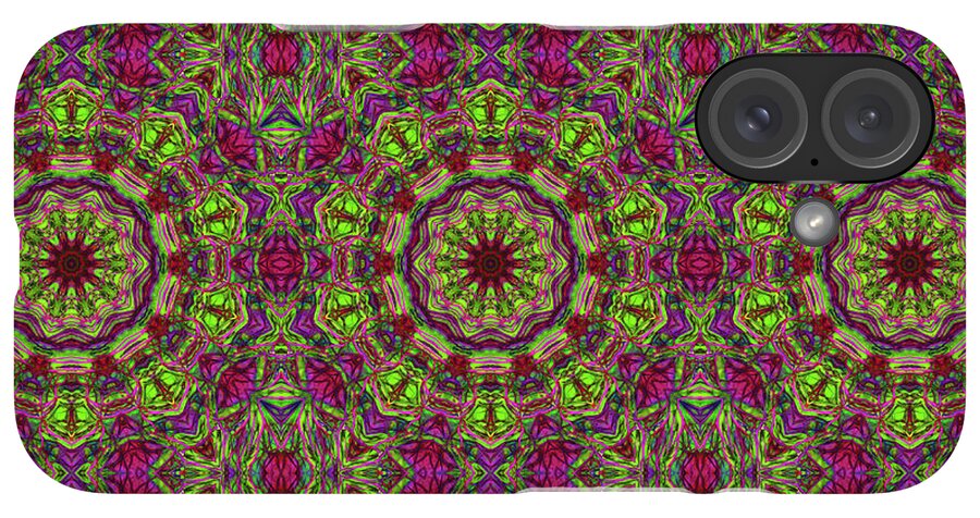 Green Pink Kaleidoscope - Phone Case