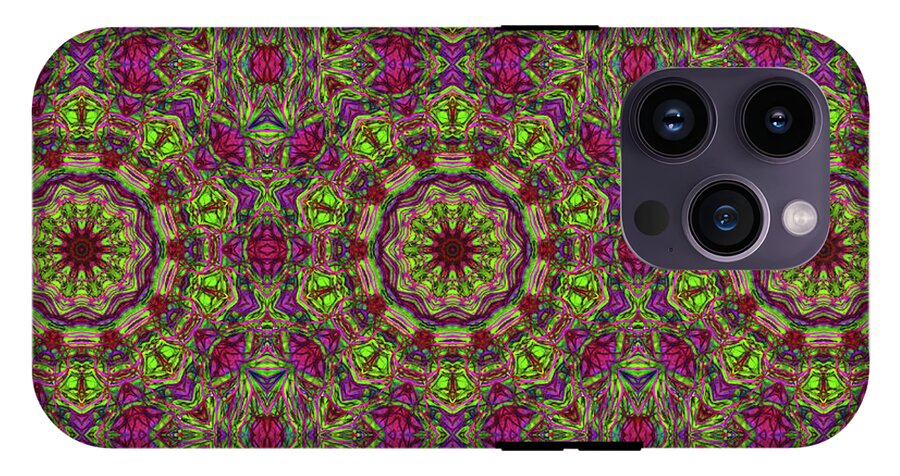 Green Pink Kaleidoscope - Phone Case