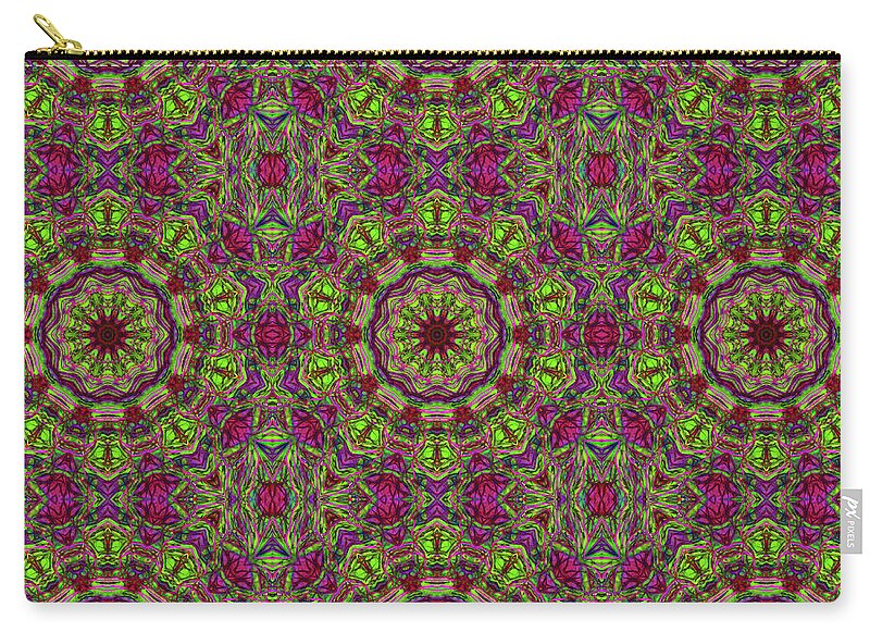 Green Pink Kaleidoscope - Zip Pouch