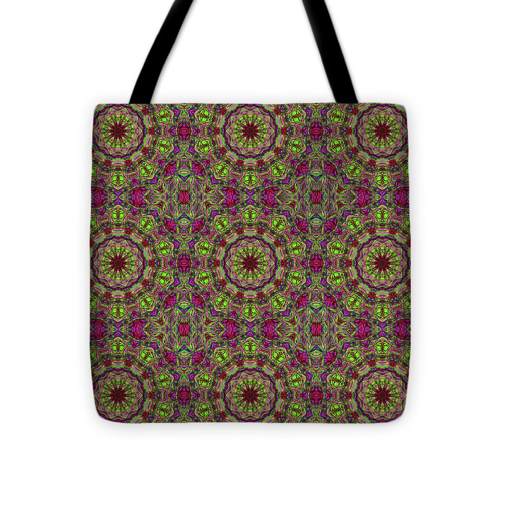 Green Pink Kaleidoscope - Tote Bag