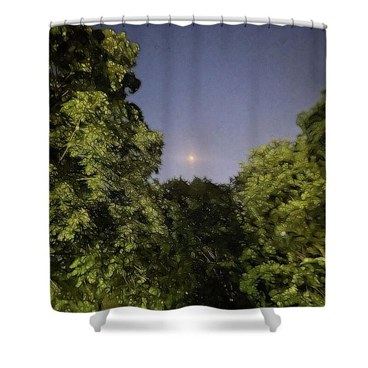 July Moon - Shower Curtain