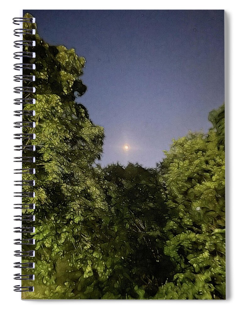 July Moon - Spiral Notebook