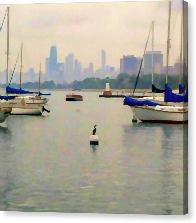 Lake By The City - Canvas Print