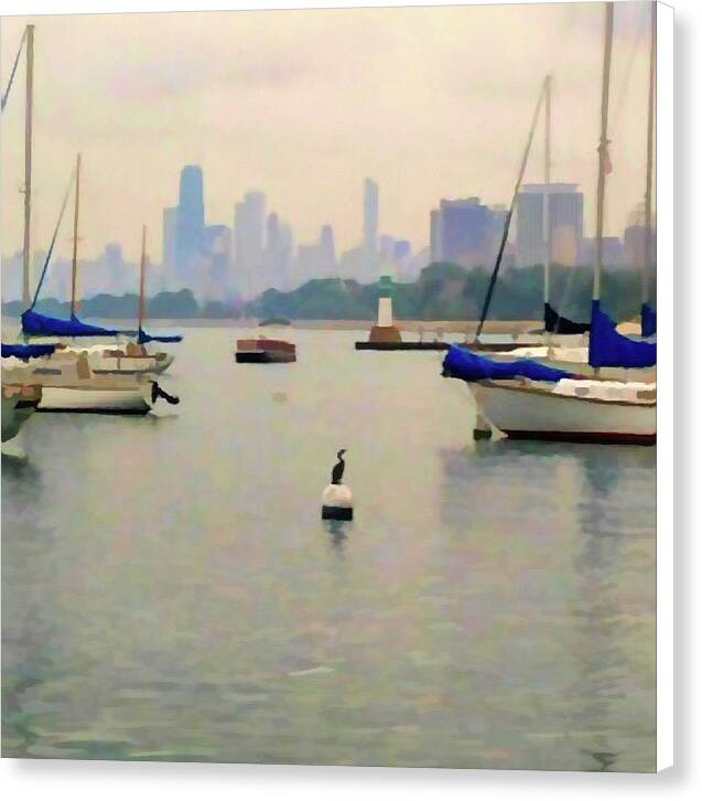 Lake By The City - Canvas Print