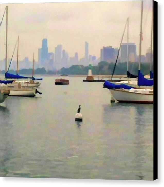 Lake By The City - Canvas Print