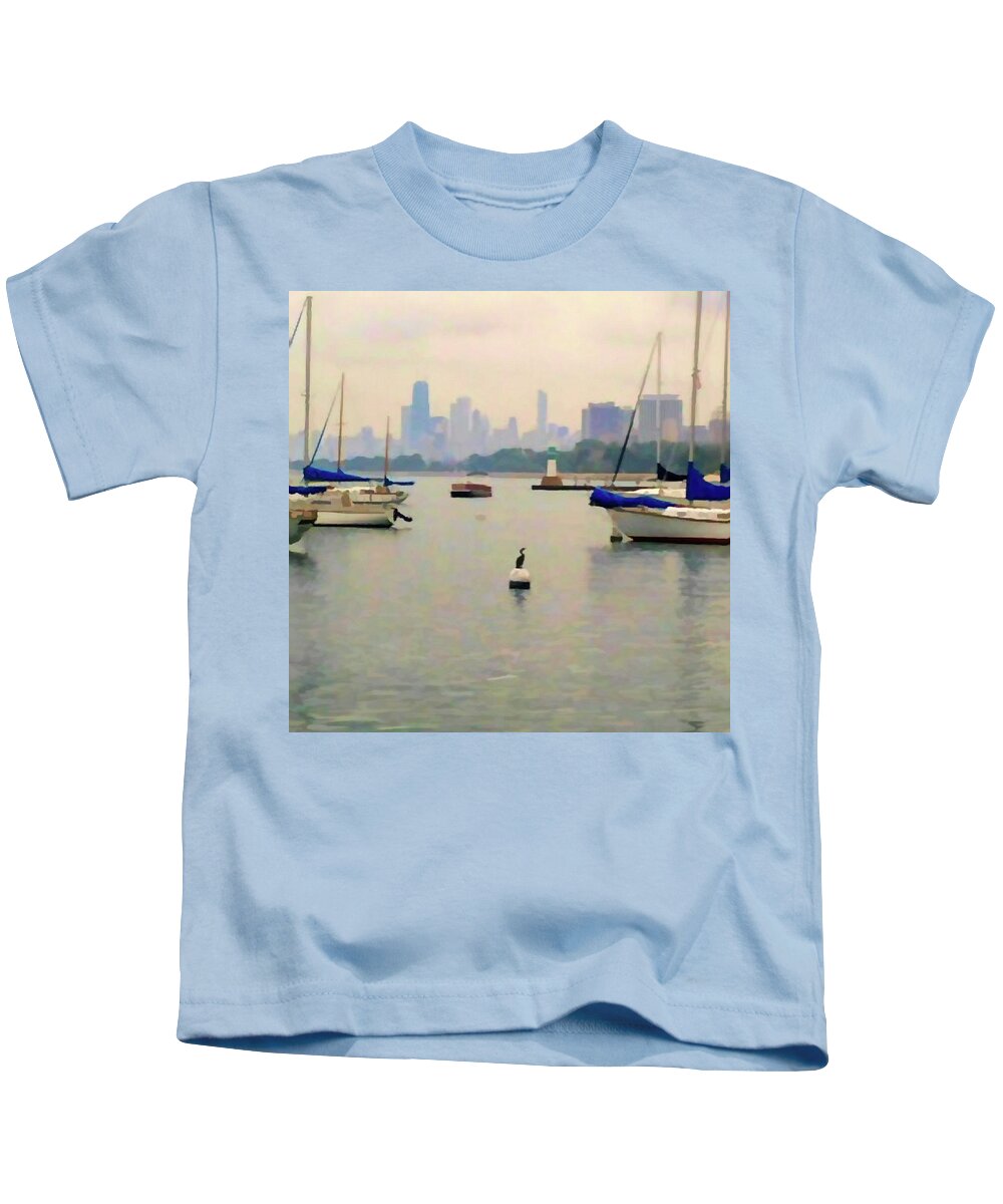 Lake By The City - Kids T-Shirt