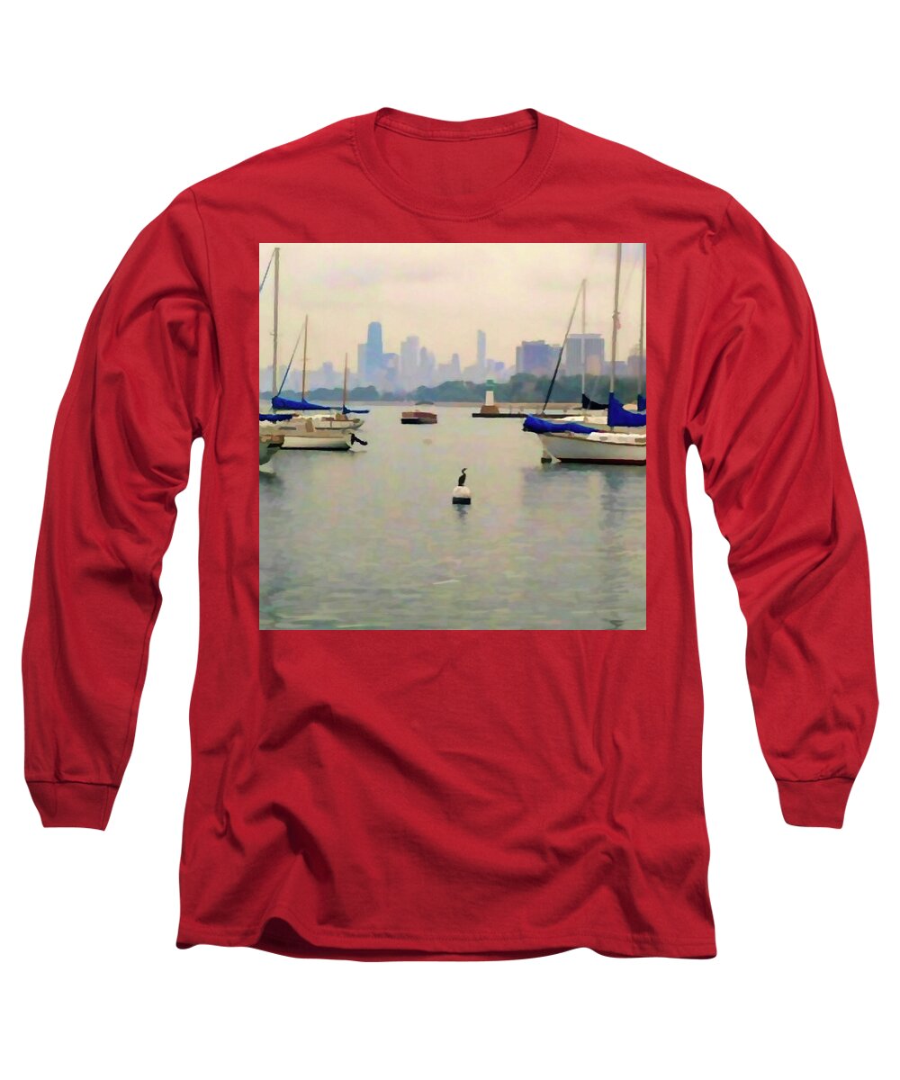 Lake By The City - Long Sleeve T-Shirt